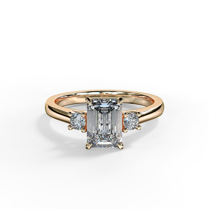 Alice Emerald Trilogy Engagement ring