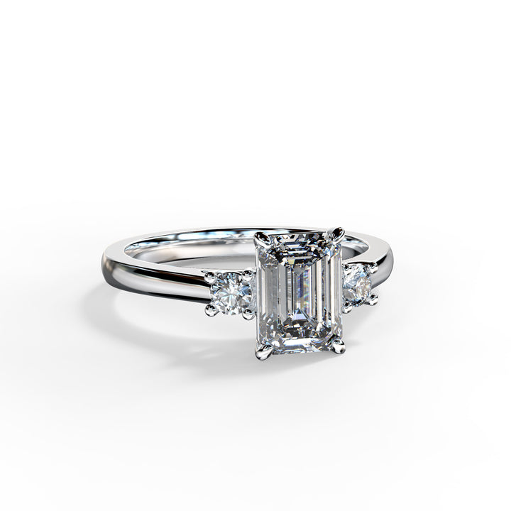 Alice Emerald Trilogy Engagement ring