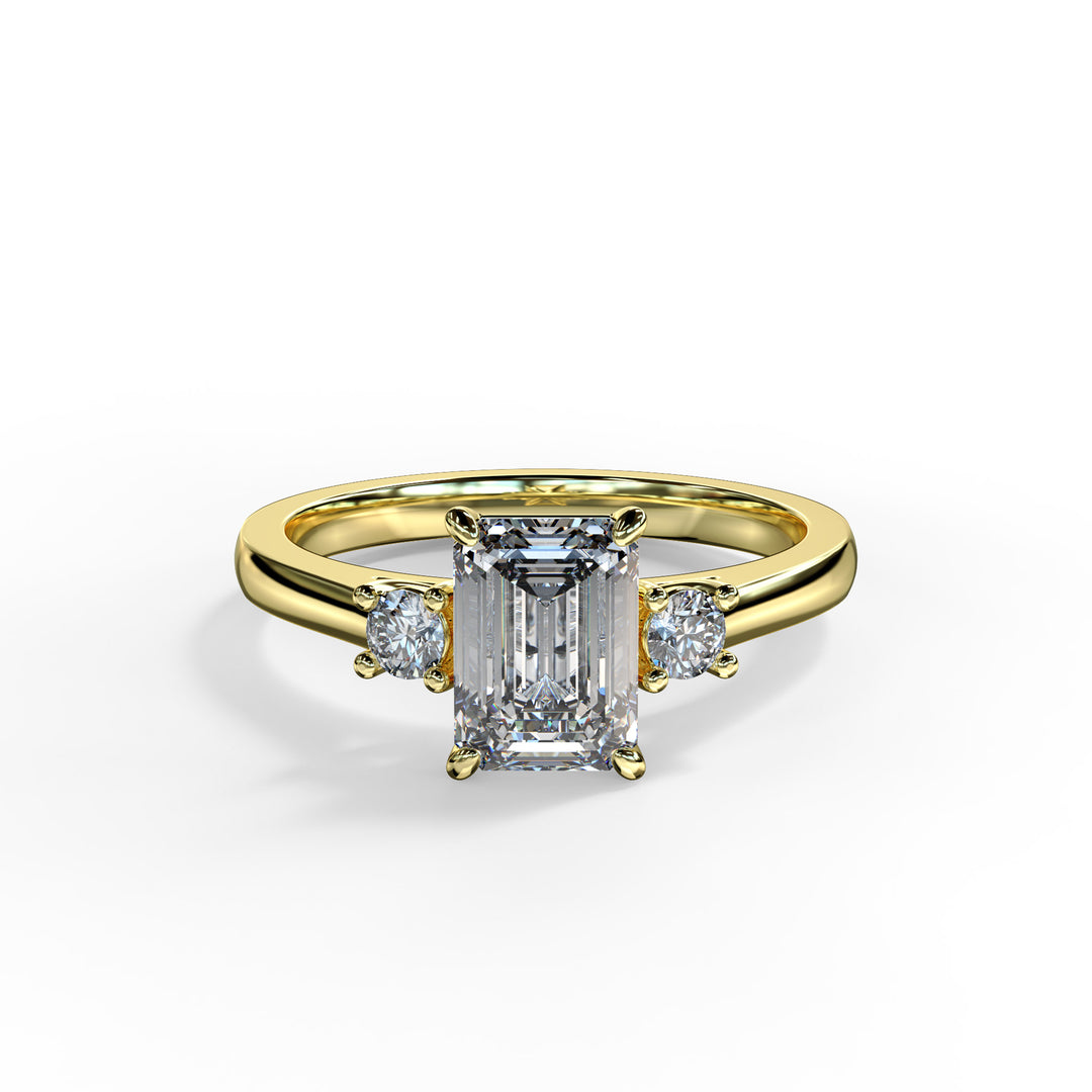 Alice Emerald Trilogy Engagement ring