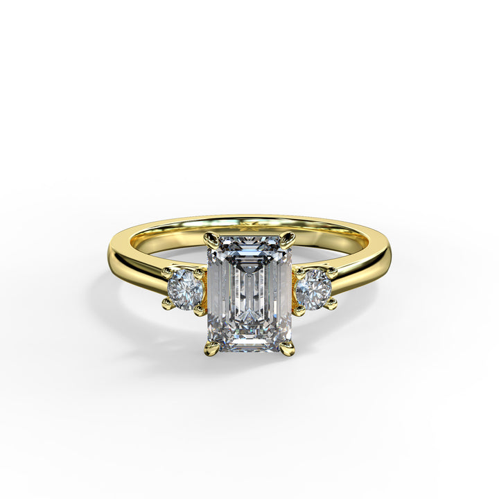 Alice Emerald Trilogy Engagement ring