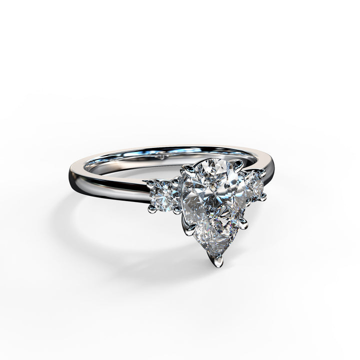 Alice Pear Trilogy Engagement ring
