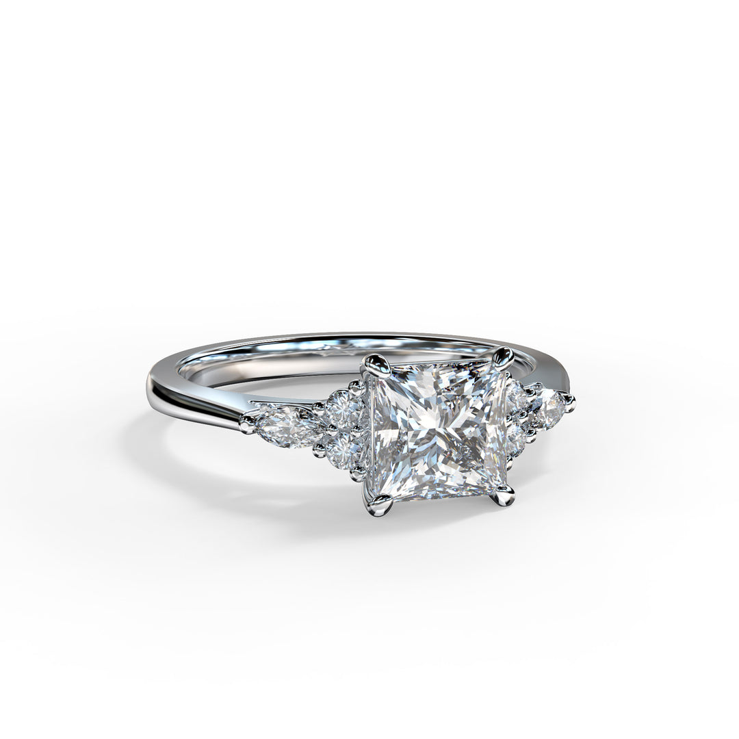 Ariana Princess Cluster Engagement ring