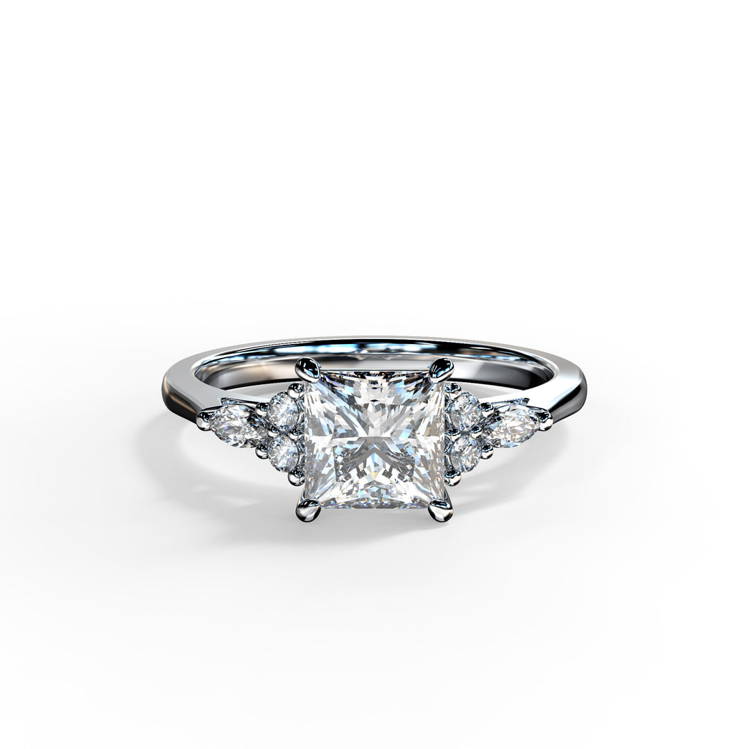 Ariana Princess Cluster Engagement ring