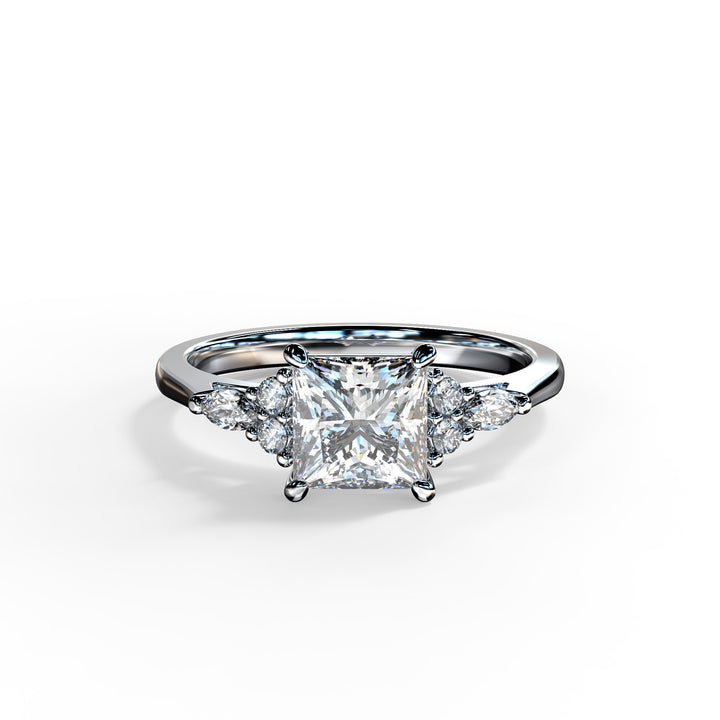 Ariana Princess Cluster Engagement ring
