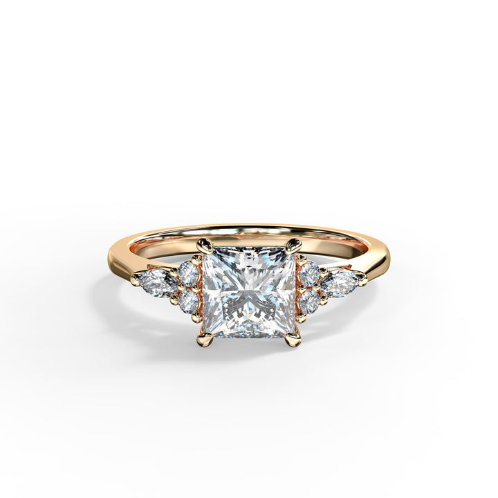 Ariana Princess Cluster Engagement ring