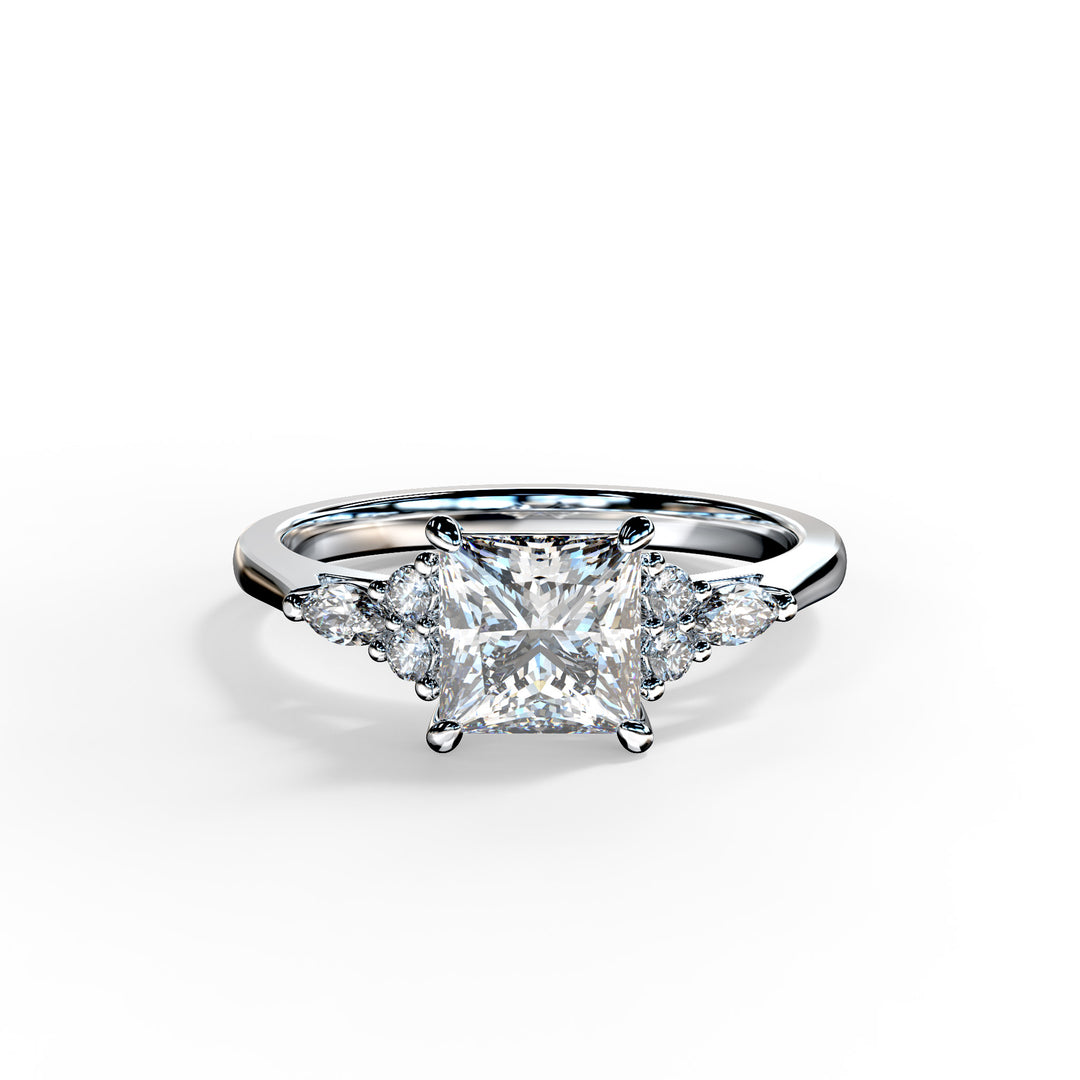 Ariana Princess Cluster Engagement ring