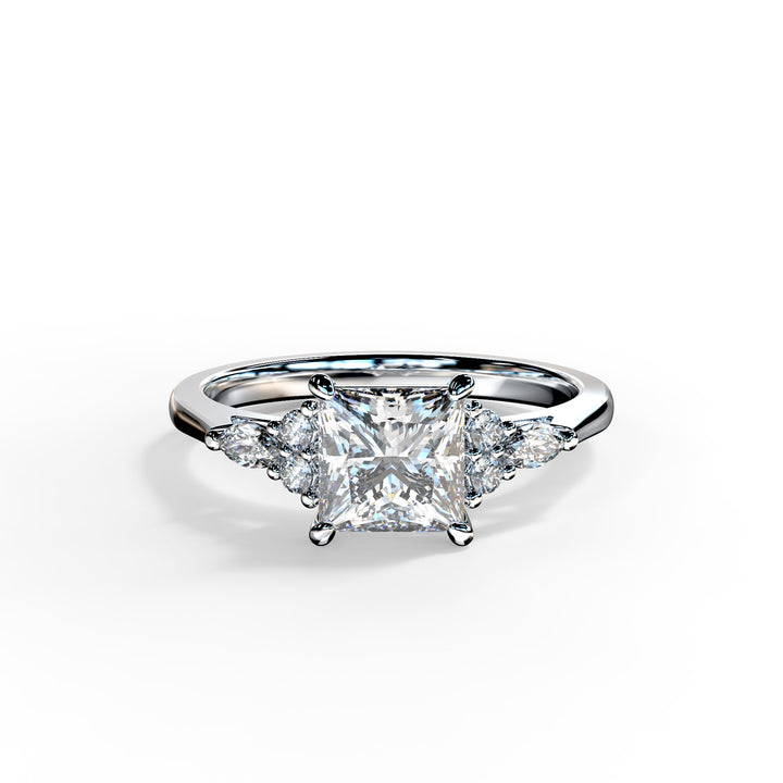 Ariana Princess Cluster Engagement ring