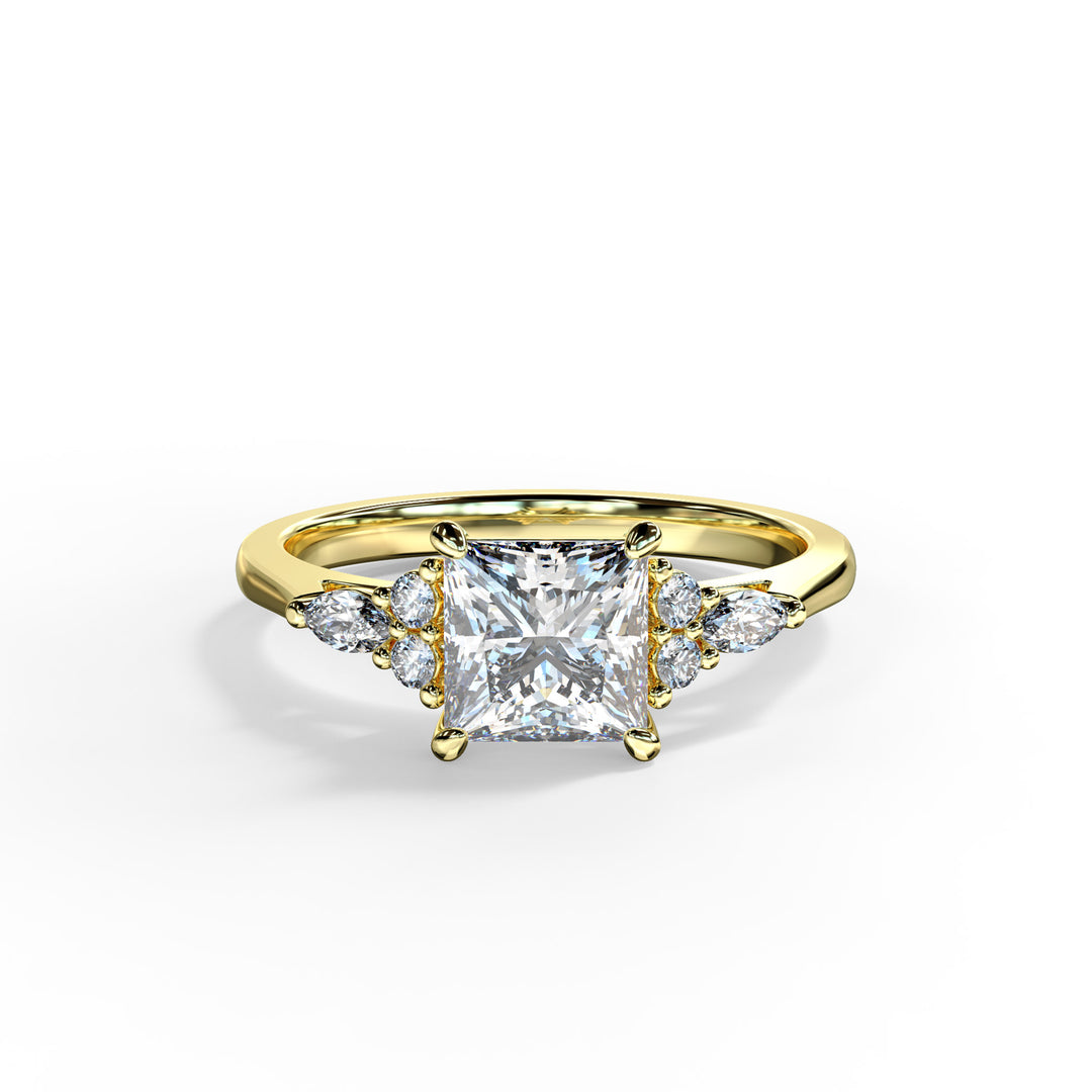 Ariana Princess Cluster Engagement ring