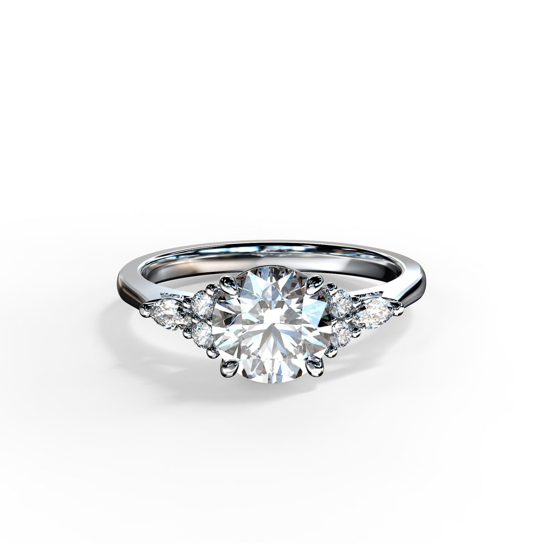 Ariana Round Cluster Engagement ring