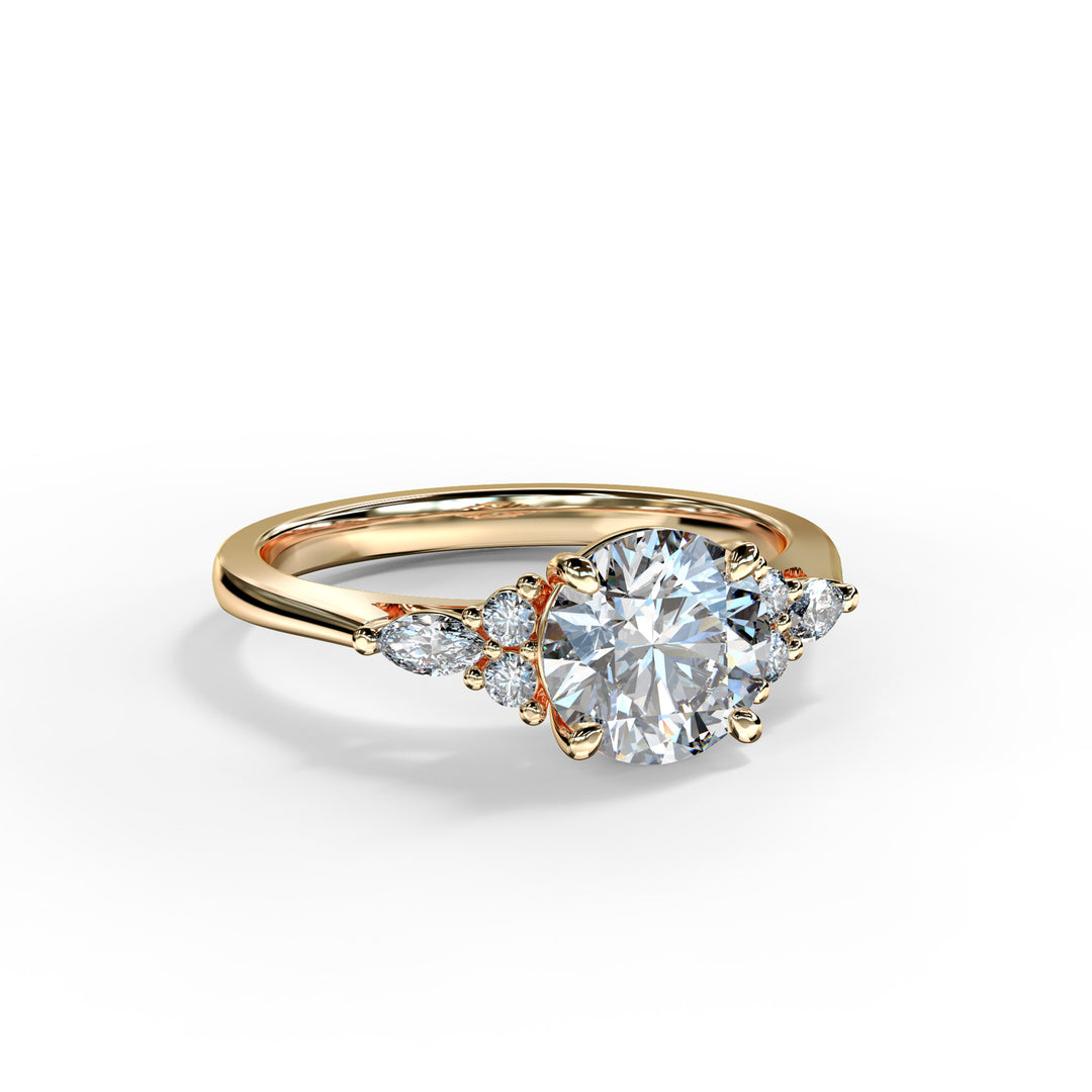 Ariana Round Cluster Engagement ring