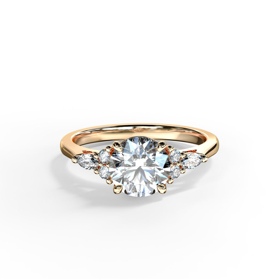 Ariana Round Cluster Engagement ring