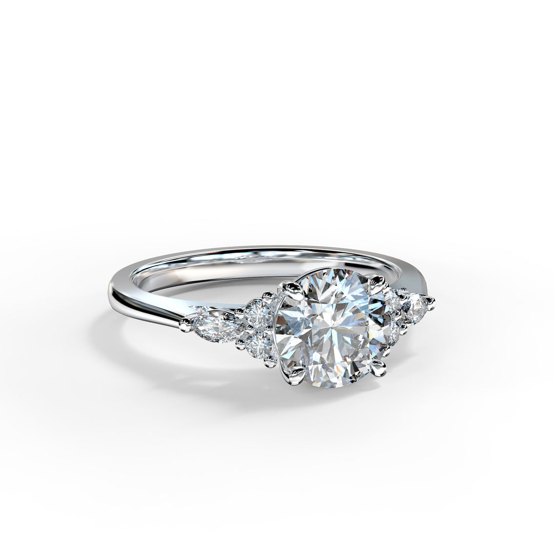 Ariana Round Cluster Engagement ring