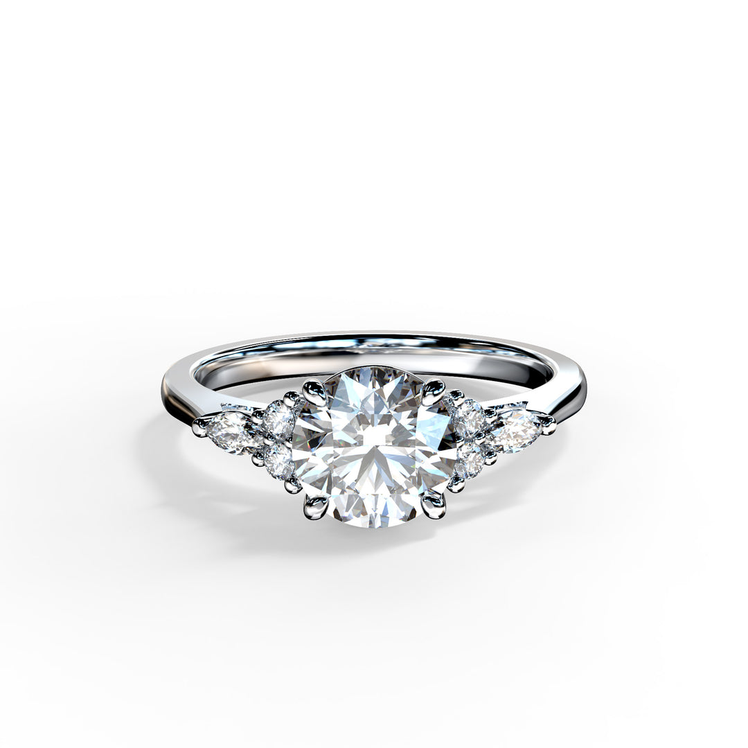 Ariana Round Cluster Engagement ring