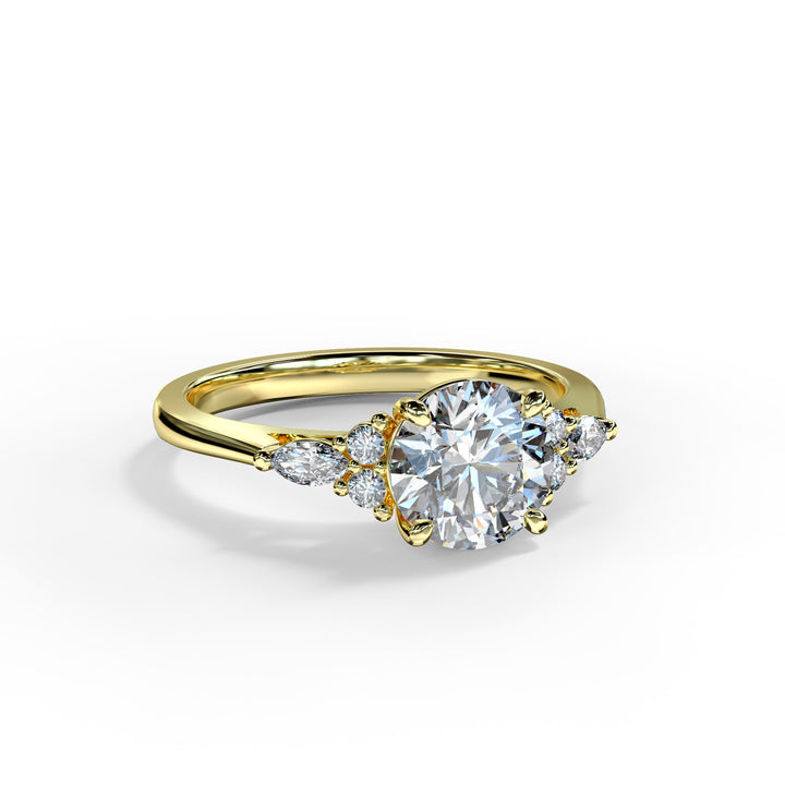 Ariana Round Cluster Engagement ring