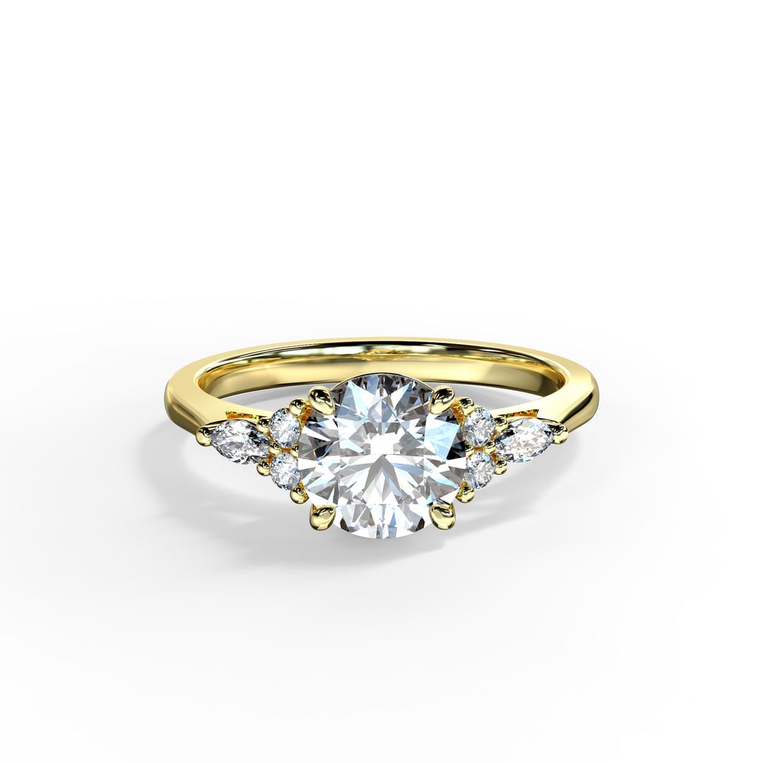 Ariana Round Cluster Engagement ring