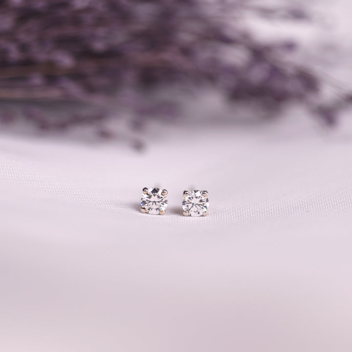 Edith Solitaire Earrings
