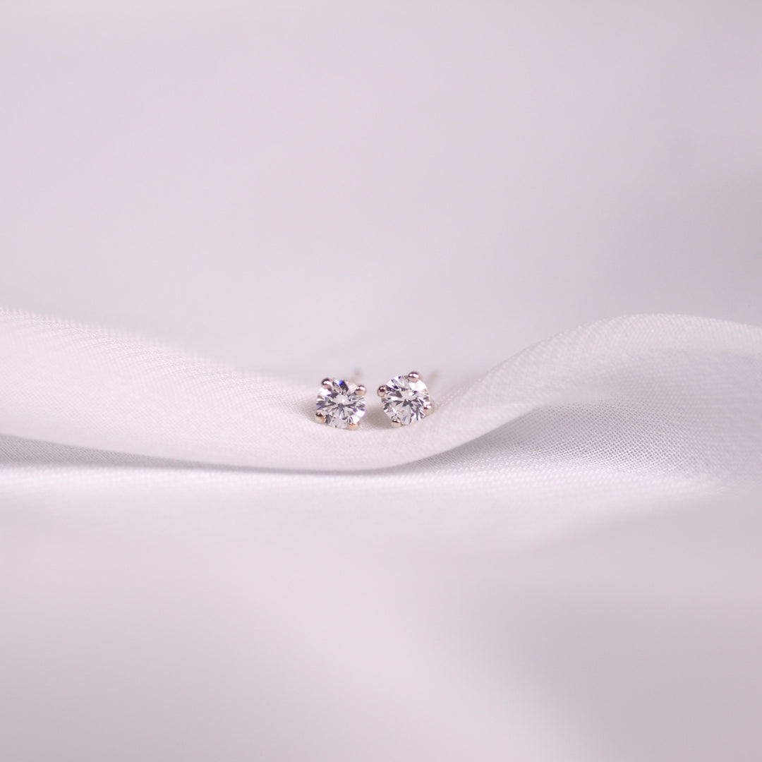 Edith Solitaire Earrings