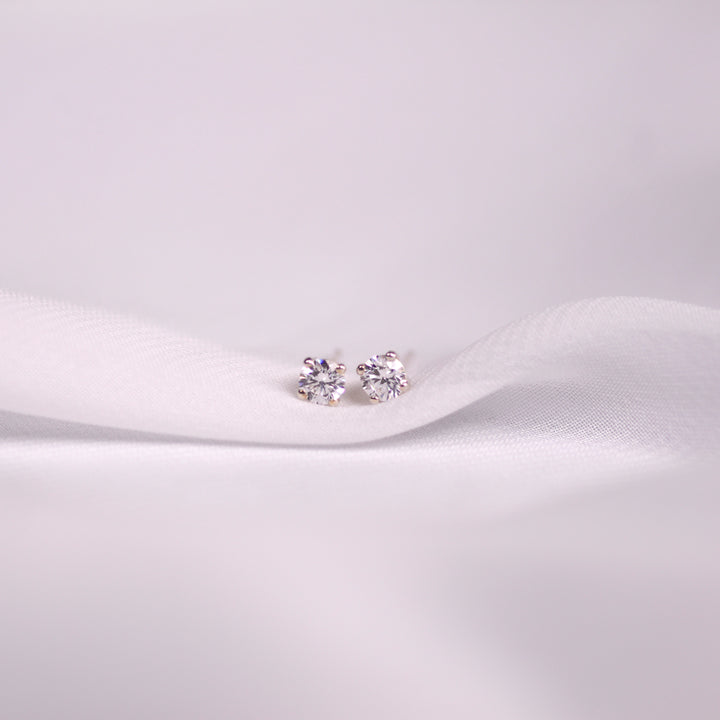 Edith Solitaire Earrings