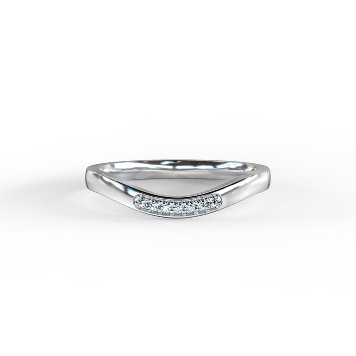 Iria shaped Wedding Band