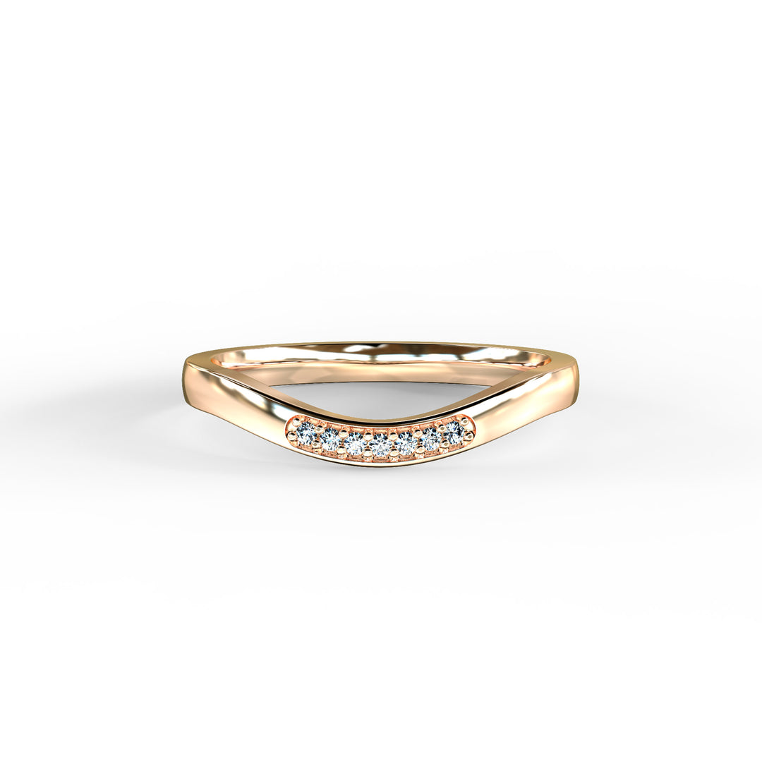 Iria shaped Wedding Band