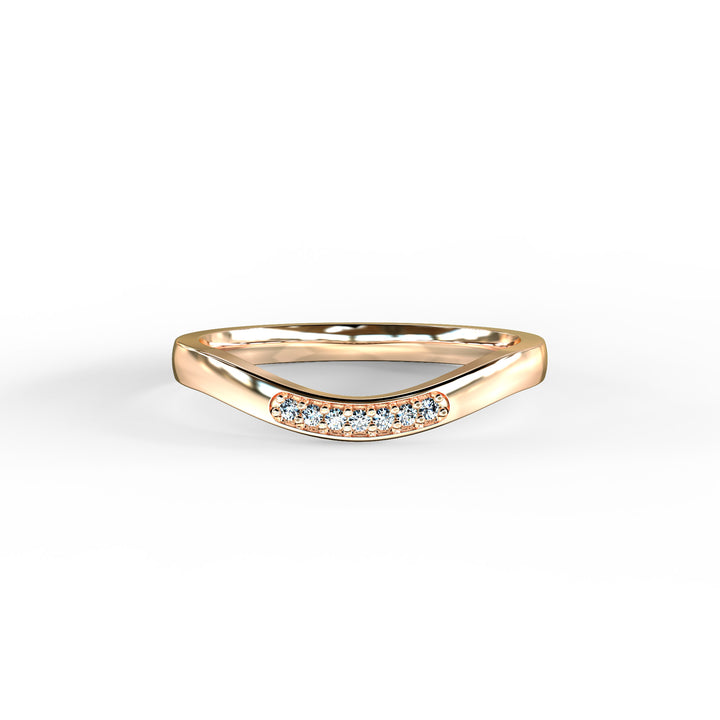 Iria shaped Wedding Band