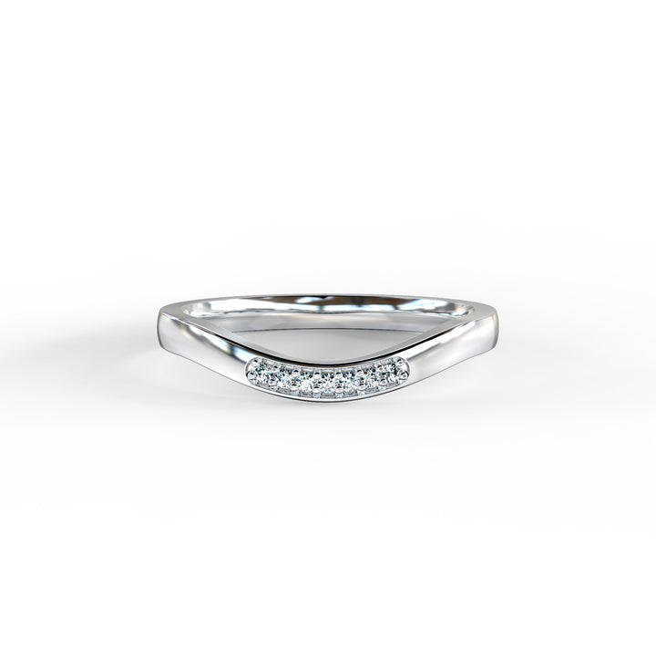 Iria shaped Wedding Band