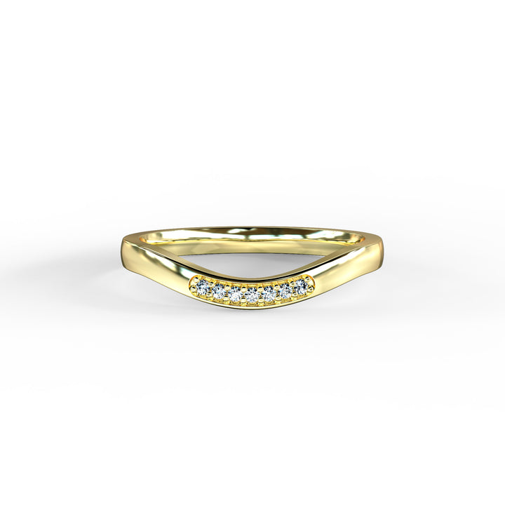 Iria shaped Wedding Band
