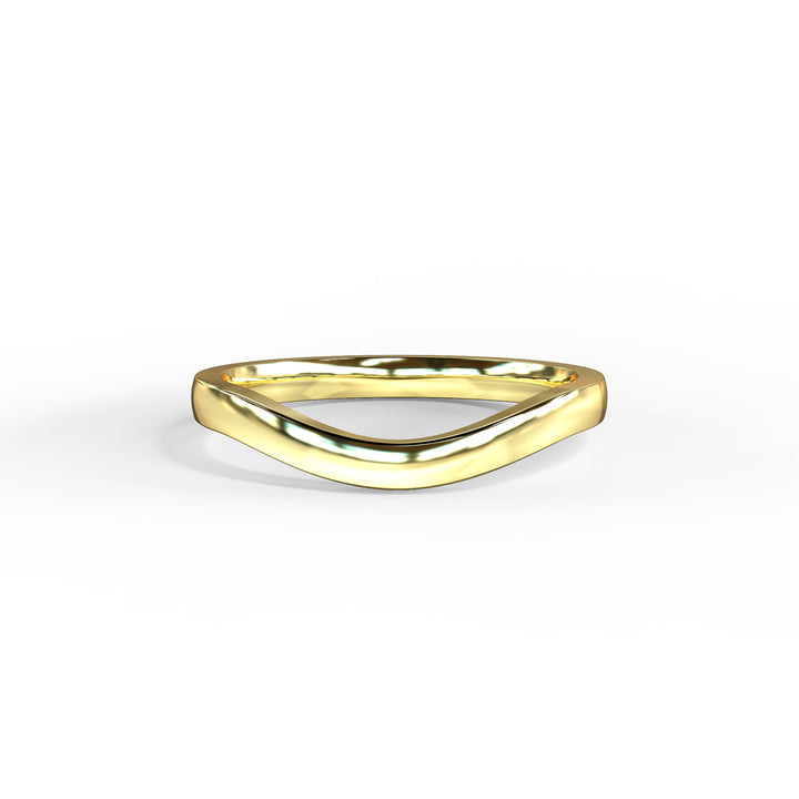 Irina Shaped Wedding Band