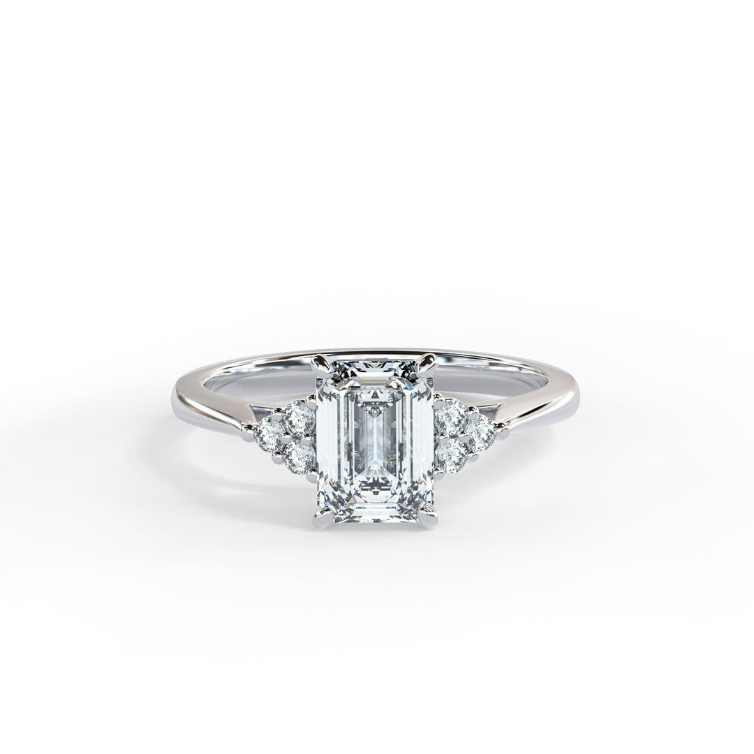 Laya Emerald Cluster Engagement ring