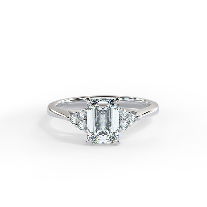 Laya Emerald Cluster Engagement ring