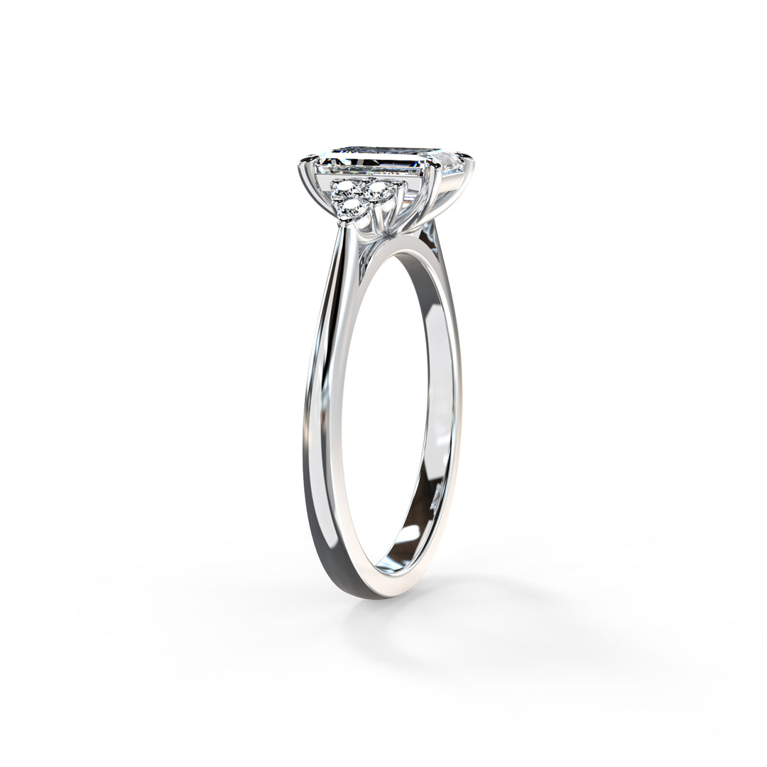 Laya Emerald Cluster Engagement ring