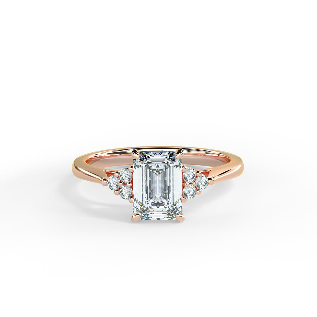 Laya Emerald Cluster Engagement ring