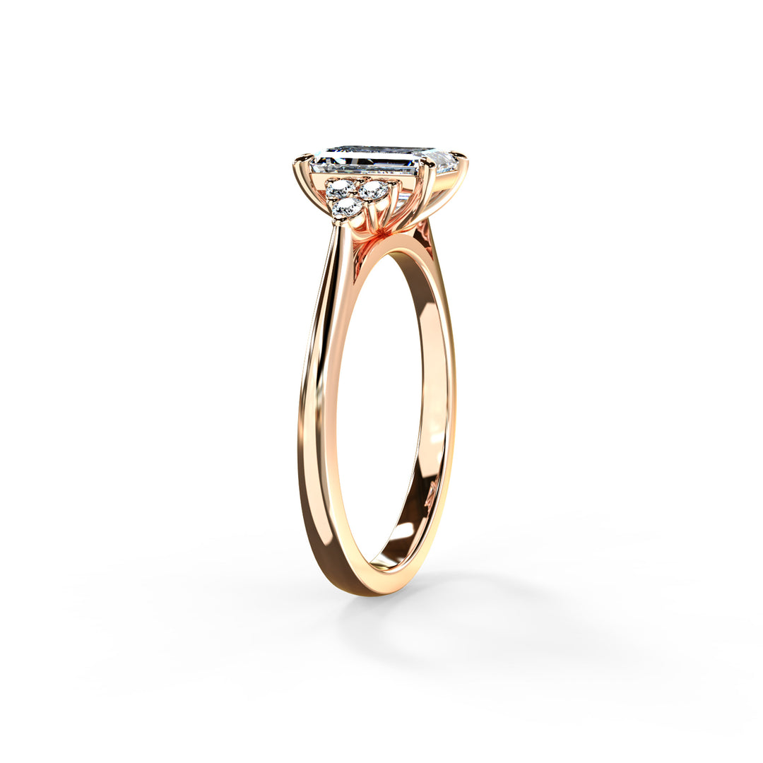 Laya Emerald Cluster Engagement ring