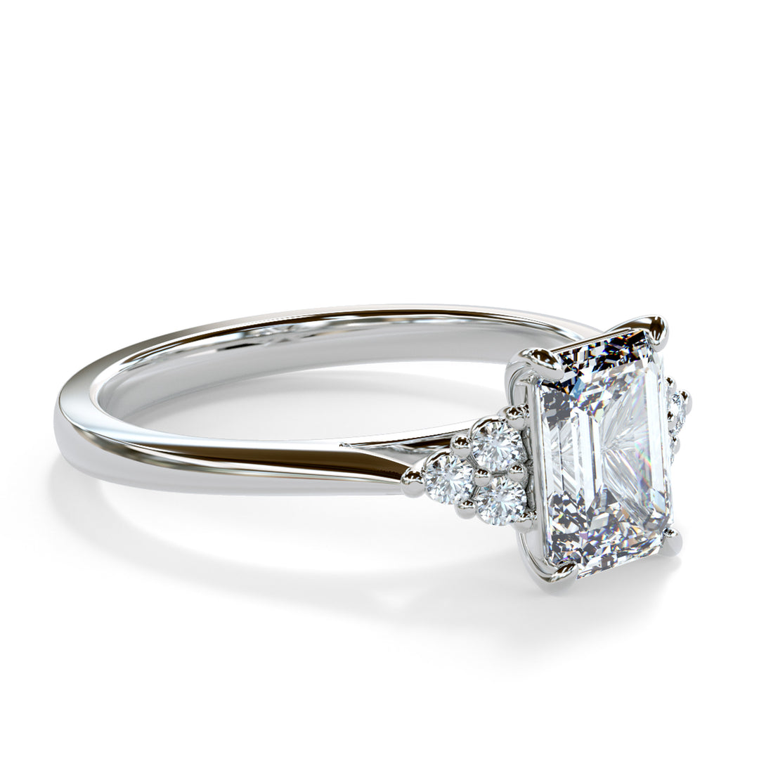 Laya Emerald Cluster Engagement ring