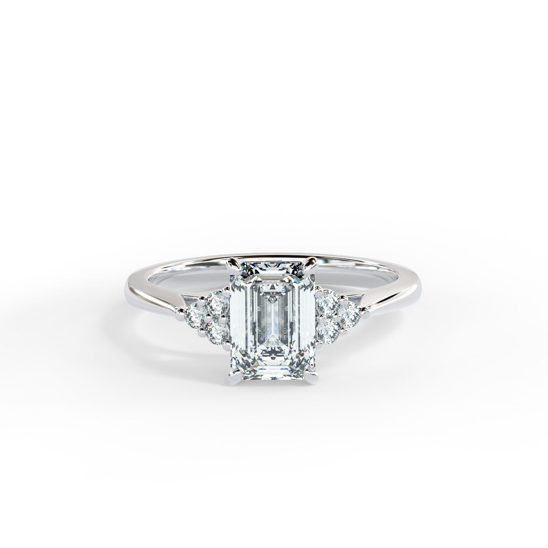 Laya Emerald Cluster Engagement ring