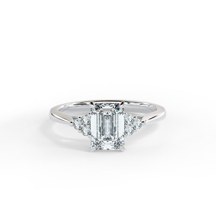 Laya Emerald Cluster Engagement ring