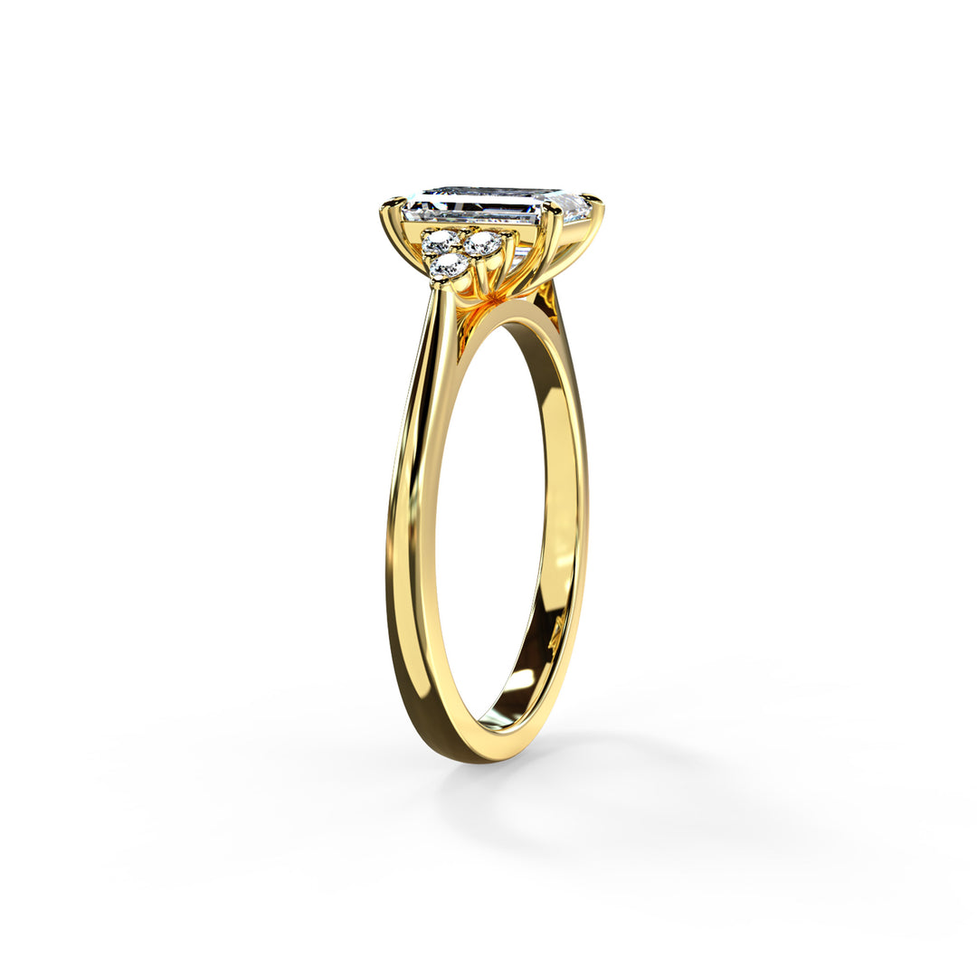 Laya Emerald Cluster Engagement ring