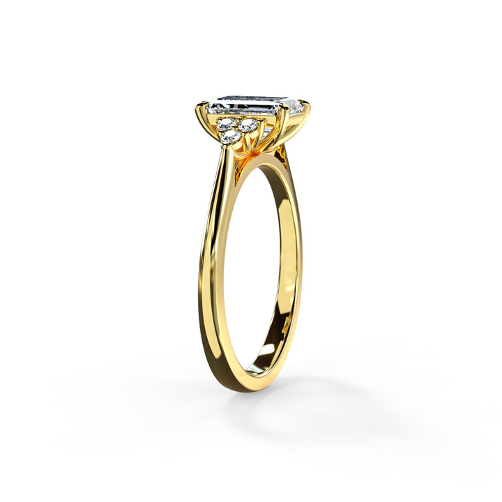 Laya Emerald Cluster Engagement ring