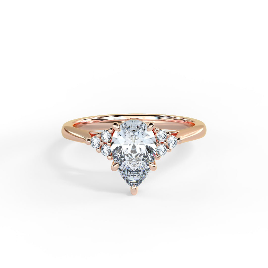 Laya Pear Cluster Engagement ring