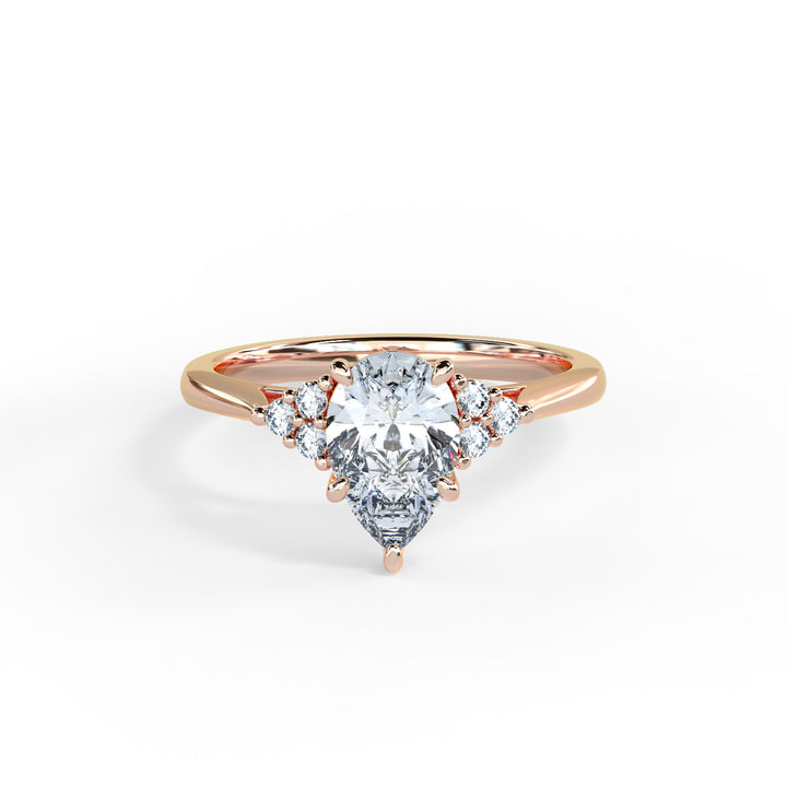 Laya Pear Cluster Engagement ring