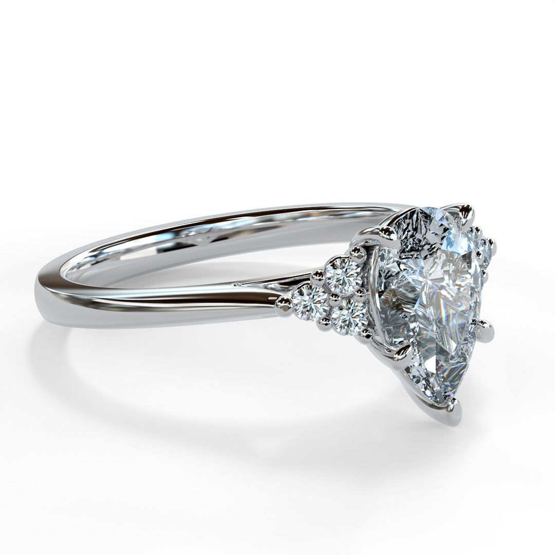 Laya Pear Cluster Engagement ring