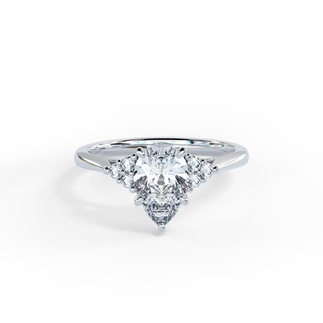 Laya Pear Cluster Engagement ring