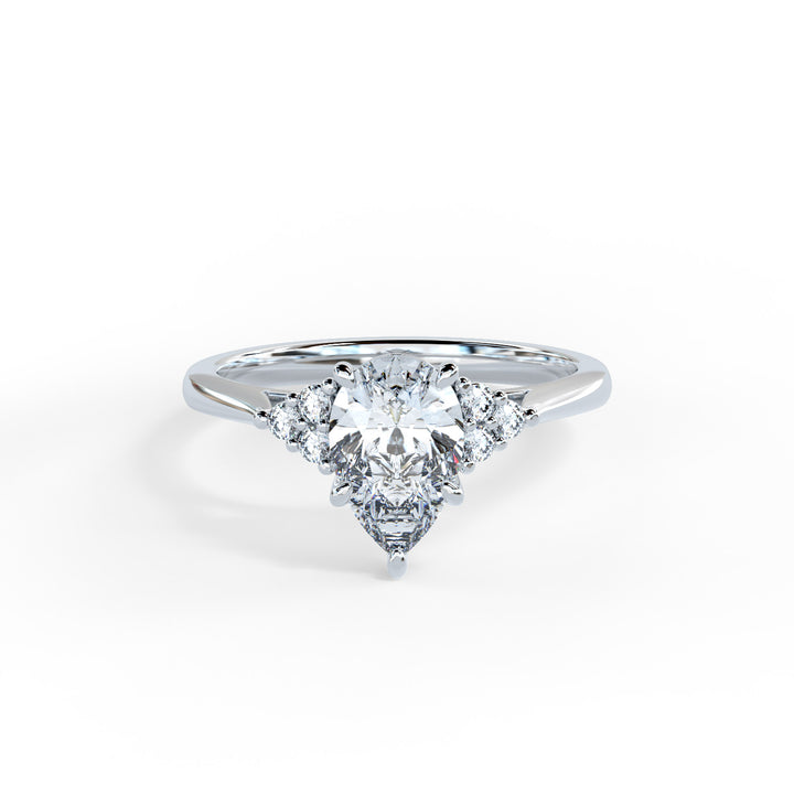 Laya Pear Cluster Engagement ring