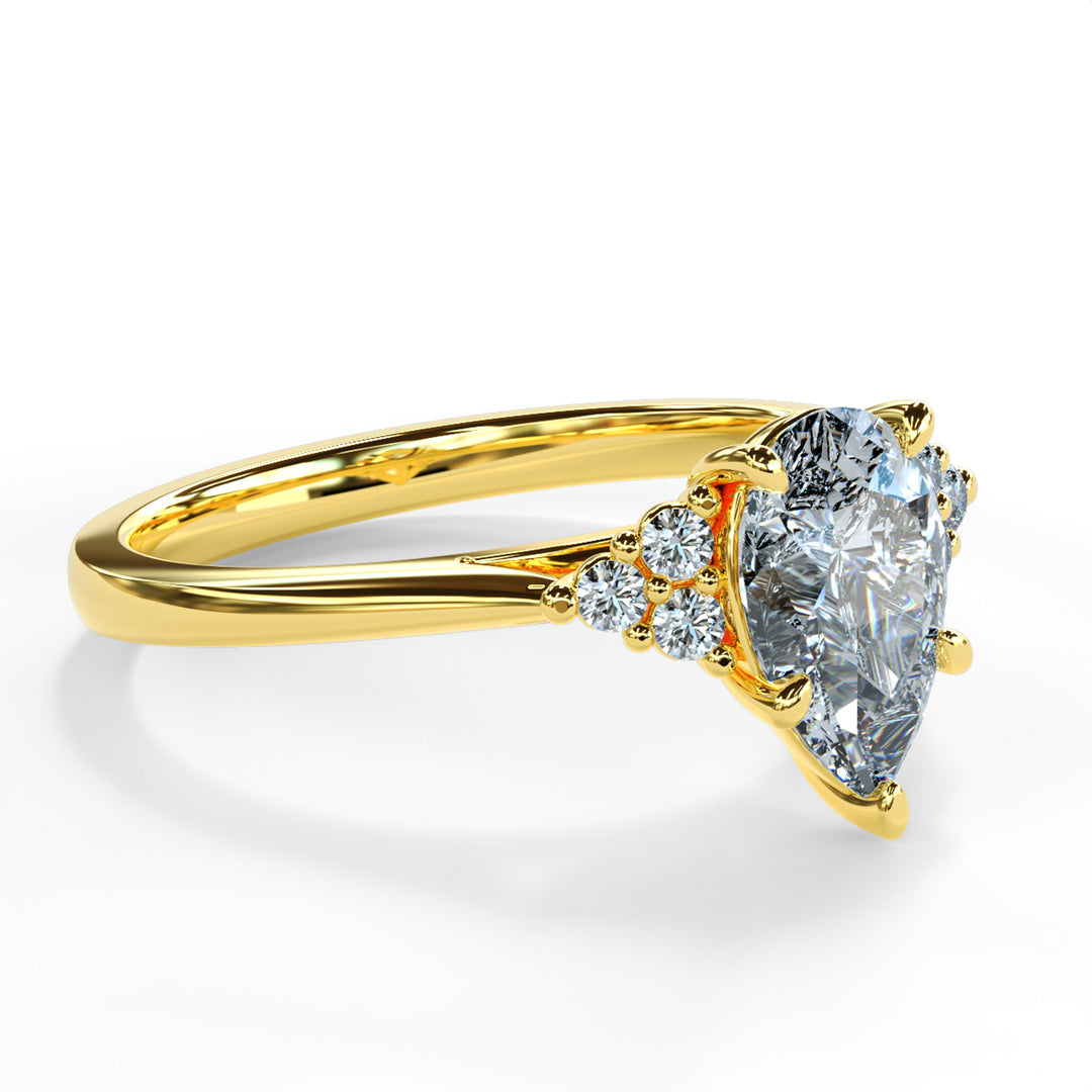 Laya Pear Cluster Engagement ring
