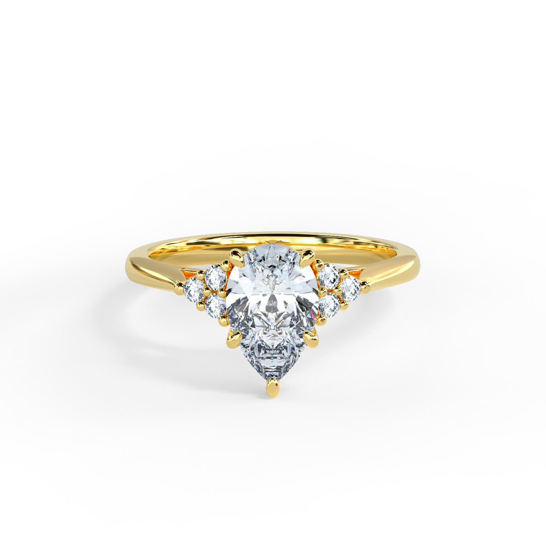 Laya Pear Cluster Engagement ring