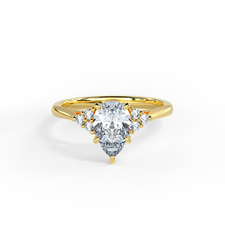 Laya Pear Cluster Engagement ring