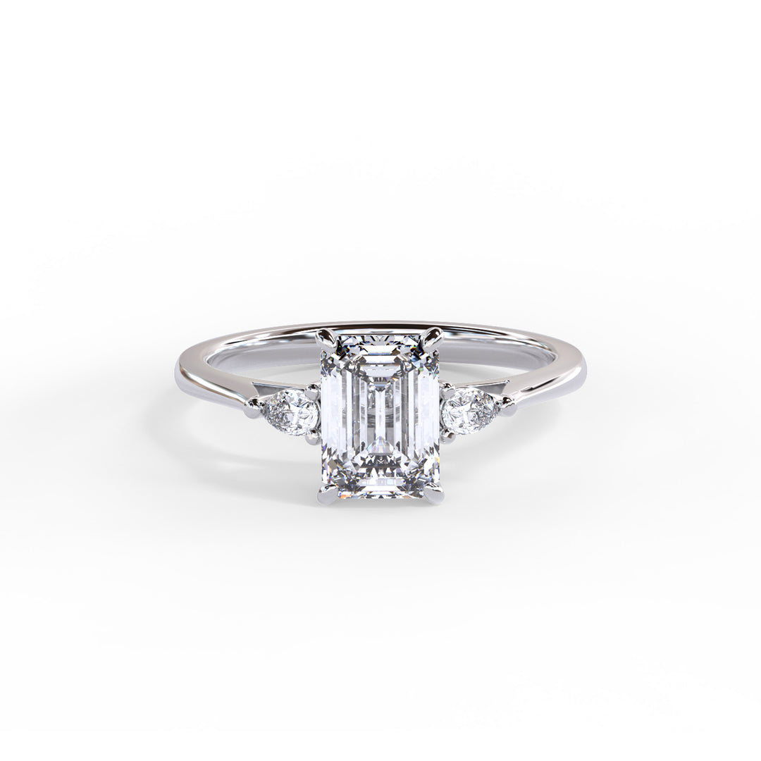 Lydia Emerald Trilogy Engagement ring