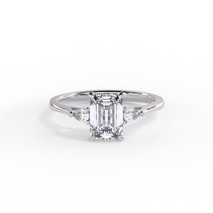 Lydia Emerald Trilogy Engagement ring