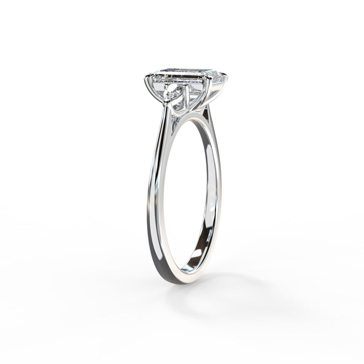 Lydia Emerald Trilogy Engagement ring