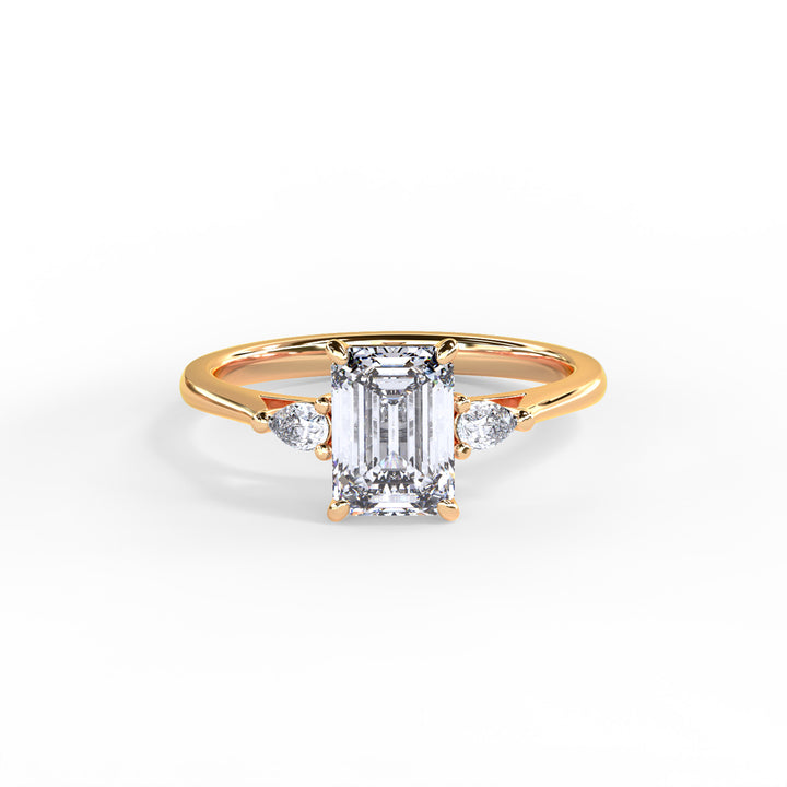 Lydia Emerald Trilogy Engagement ring